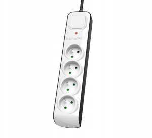 Listwa zasilająca Reinston Listwa antyprzepięciowa przedłużacz 4 GNIAZDA 3m 2