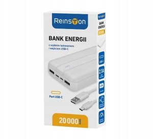 Powerbank Reinston Powerbank Reinston EPB028 20000 mAh USB-A / USB-C / microUSB Biały 2