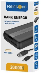 Powerbank Reinston Powerbank Reinston 20000 mAh 2.1A LED USB-C / USB Czarny 2