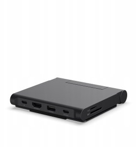 HUB USB Satechi OntheGo Foldable Stand Hub - składana podstawka i hub do urządzeń mobilnych (USB-C 100W PD, USB-C 10 Gbps, USB-A 10 Gbps, czytnik kart micro/SD 312 MB/s, 3,5mm jack, 4K HDMI) (space black) 2