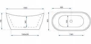 Wanna Rea Wanna wolnostojąca Rea Ferrano Slim 180 4