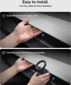 Spigen Spigen Tesla Airvent MagSafe Mount TAM100, black - Tesla Model 3(2024)/Y(Juniper) 3