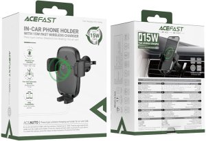 Acefast Uchwyt samochodowy Acefast D48 z ładowarką bezprzewodową na kratkę nawiewu - czarny 4