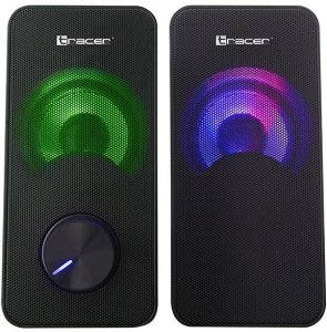 Głośniki komputerowe Tracer Głośniki podświetlane LED Tracer 2.0 Loop RGB USB 2