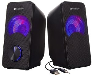Głośniki komputerowe Tracer Głośniki podświetlane LED Tracer 2.0 Loop RGB USB 3