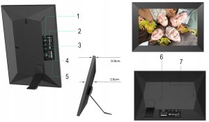 Ramka cyfrowa Kodak KODAK ramka cyfrowa do zdjęć CF102P black 3