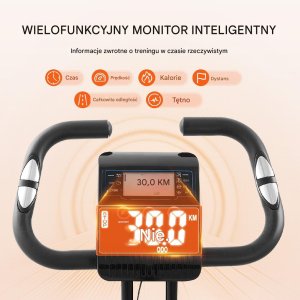 Vevor Rowerek treningowy stacjonarny rower do ćwiczeń fitness składany regulowany 4