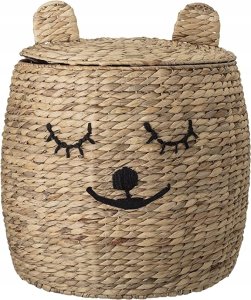 Bloomingville Dolma Kosz z pokrywą Naturalny Lilia wodna 5