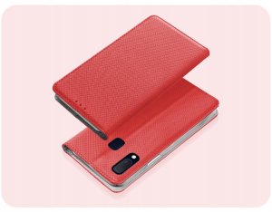 Hello Case Etui z Klapką Do Samsung Galaxy A20e (Czerwone, Zamykane, Kabura)   Szkło 2