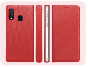 Hello Case Etui z Klapką Do Samsung Galaxy A20e (Czerwone, Zamykane, Kabura)   Szkło 6