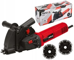 Bruzdownica Yato YATO BRUZDOWNICA ELEKTRYCZNA KĄTÓWKA 1700W 125MM +2 TARCZE DIAMENTOWE 2