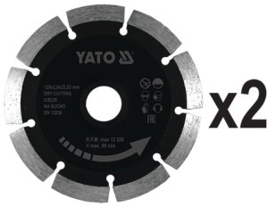 Bruzdownica Yato YATO BRUZDOWNICA ELEKTRYCZNA KĄTÓWKA 1700W 125MM +2 TARCZE DIAMENTOWE 8