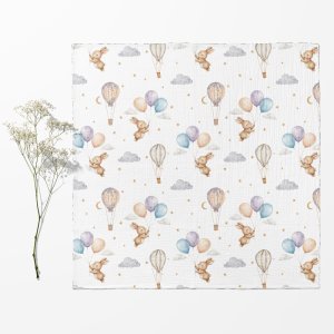 Bocioland 3008 PIELUSZKI MUŚLINOWE 70X70 3-PACK BEŻ BL300 8