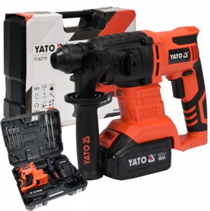 Młotowiertarka Yato YATO MŁOTOWIERTARKA AKUMULATOROWA UDAROWA SDS+ 18V 3Ah Z FUNKCJĄ PODKUWANIA 9