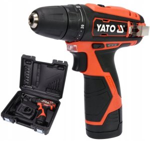 Wiertarko-wkrętarka Yato KOMPAKTOWA WKRĘTARKA AKUMULATOROWA 12V 30Nm AKUMULATOR 2Ah + ŁADOWARKA YATO 12