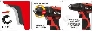 Wiertarko-wkrętarka Yato KOMPAKTOWA WKRĘTARKA AKUMULATOROWA 12V 30Nm AKUMULATOR 2Ah + ŁADOWARKA YATO 13