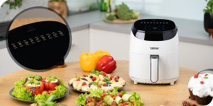 Frytkownica beztłuszczowa Zelmer Frytkownica beztłuszczowa Zelmer ZAF3551W 1200W 3,5L Termoobieg Biała 3