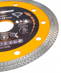 Powermat TARCZA DIAMENTOWA 125MM 1,4MM DO CIĘCIA BETONU GRESU CERAMIKI BRUKU SPIEKU 7