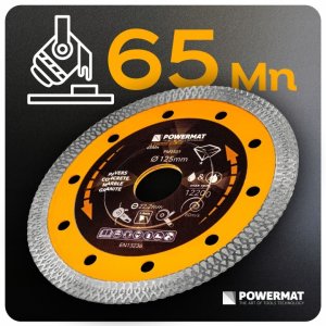 Powermat TARCZA DIAMENTOWA 125MM 1,4MM DO CIĘCIA BETONU GRESU CERAMIKI BRUKU SPIEKU 9