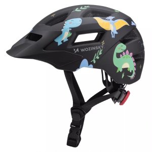 Wozinsky WOZINSKY Kask rowerowy dziecięcy odpinanym daszkiem 48-52 cm - czarny 6