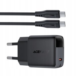 Ładowarka Acefast Ładowarka sieciowa Acefast A113 GaN PD 20W USB-C z wyświetlaczem z kablem USB-C - czarna 3