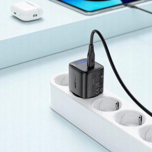 Ładowarka Acefast Ładowarka sieciowa Acefast A113 GaN PD 20W USB-C z wyświetlaczem z kablem USB-C - czarna 7