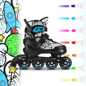 Nils Extreme NH10907 4w1 ŁYŻWOROLKI Z WYM. PŁOZĄ HOKEJOWĄ TINTY ZIELONE ROZM. S(31-34) NILS EXTREME 2