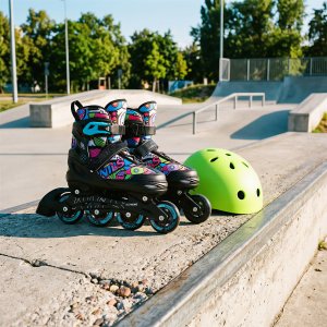 Nils Extreme NH10907 4w1 ŁYŻWOROLKI Z WYM. PŁOZĄ HOKEJOWĄ TINTY ZIELONE ROZM. S(31-34) NILS EXTREME 5