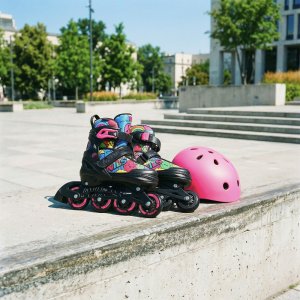 Nils Extreme NH10907 4w1 ŁYŻWOROLKI Z WYM. PŁOZĄ HOKEJOWĄ TINTY RÓŻOWE ROZM. M(35-38) NILS EXTREME 5