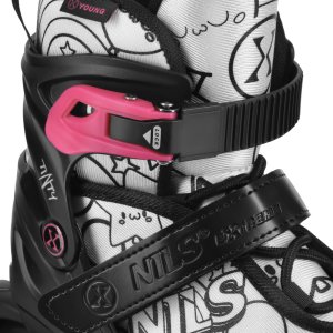 Nils Extreme NH10907 4w1 ŁYŻWOROLKI Z WYM. PŁOZĄ HOKEJOWĄ TINTY RÓŻOWE ROZM. M(35-38) NILS EXTREME 6