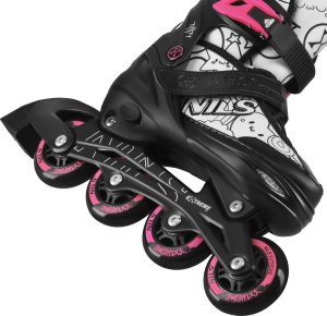 Nils Extreme NH10907 4w1 ŁYŻWOROLKI Z WYM. PŁOZĄ HOKEJOWĄ TINTY RÓŻOWE ROZM. M(35-38) NILS EXTREME 8