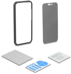 Delock Folia ochronna na iPhone 16 z osłoną z hartowanego szkła Anti Spy 4-kierunkowa osłona z instalacją 2