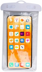 Grundig WODOODPORNE ETUI POKROWIEC NA TELEFON 11X21CM PVC BIAŁE GRUNDIG 2
