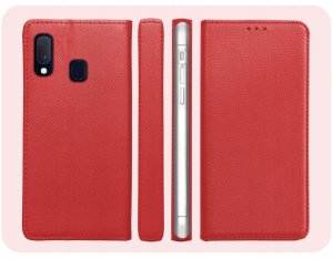 Hello Case Etui z Klapką Do Samsung Galaxy A20e (Czerwone, Zamykane, Magnetyczne) 6