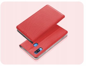 Hello Case Etui z Klapką Do Samsung Galaxy A40 (Czerwone, Zamykane, Kabura) Szkło 2
