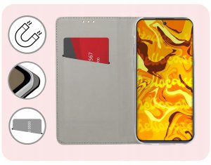 Hello Case Etui z Klapką Do Samsung Galaxy A40 (Czerwone, Zamykane, Kabura) Szkło 3