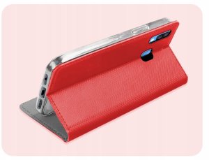 Hello Case Etui z Klapką Do Samsung Galaxy A40 (Czerwone, Zamykane, Kabura) Szkło 5