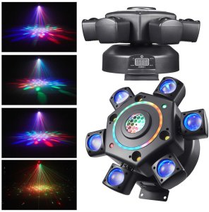 Lampa studyjna LIGHT4ME Ruchomy multiefekt świetlny 7w1 LED DMX BEAM GOBO STROBO LASER LIGHT4ME COSMOS 2 3