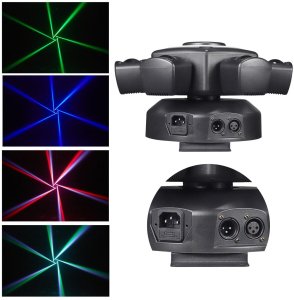 Lampa studyjna LIGHT4ME Ruchomy multiefekt świetlny 7w1 LED DMX BEAM GOBO STROBO LASER LIGHT4ME COSMOS 2 5