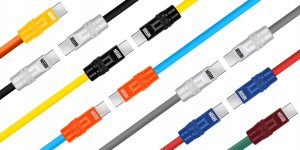 Newell Kabel Newell USB-C - USB-C 100 W, 1,5 m, silikonowy, spiralny, zielono-bordowy 7