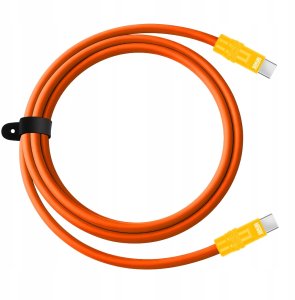 Newell Kabel Newell USB-C - USB-C 100 W, 2 m, silikonowy, pomarańczowo-żółty 2