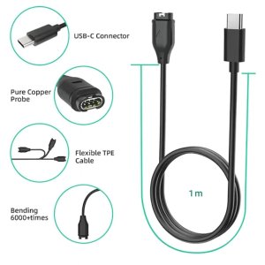 Ładowarka Ładowarka USB-C do zegarków Garmin Fenix 5/5S/5X Plus/6/6S/6X Pro/7/7S/7X 6