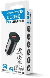 Ładowarka Ładowarka samochodowa 1 X USB QC3.0 18W czarna 6
