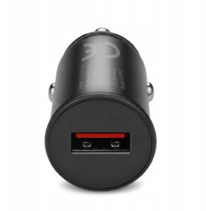 Ładowarka Ładowarka samochodowa 1 X USB QC3.0 18W czarna + kabel USB-C 1m 3