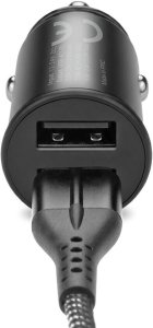 Ładowarka Ładowarka samochodowa 2 X USB 12W czarna + kabel USB-C 1m 4