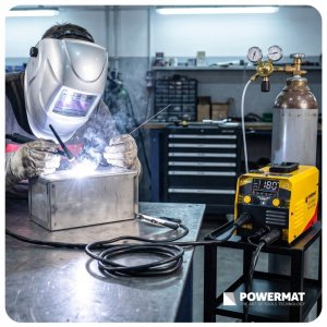 Powermat SPAWARKA INWERTOROWA MIGOMAT FCAW FLUX MMA TIG-LIFT 180A SYNERGIA 2x DRUT 12