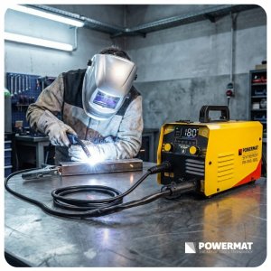 Powermat SPAWARKA INWERTOROWA MIGOMAT FCAW FLUX MMA TIG-LIFT 180A SYNERGIA 2x DRUT 4