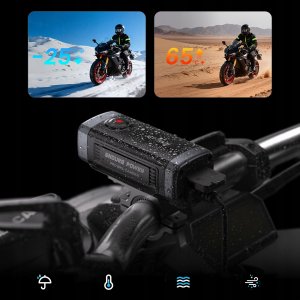 Wideorejestrator Akeeyo Kamera sportowa AKEEYO 710 Lite wideorejestrator na kierownicę na rower motocykl - czarna 4