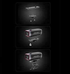 Wideorejestrator Akeeyo Kamera sportowa AKEEYO 710 Lite wideorejestrator na kierownicę na rower motocykl - czarna 5