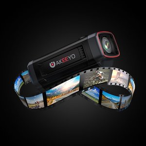 Wideorejestrator Akeeyo Kamera sportowa AKEEYO 710 Lite wideorejestrator na kierownicę na rower motocykl - czarna 8